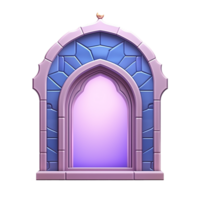 AI generated Ramadan window png isolated on transparent background