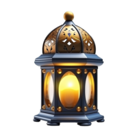 AI generated Islamic lantern png isolated on transparent background
