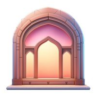 AI generated Ramadan window png isolated on transparent background