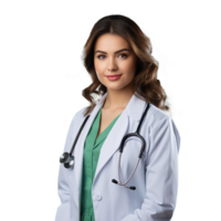 AI generated Female doctor png isolated on transparent background