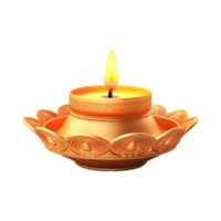 AI generated Diwali candle set isolated on transparent background png