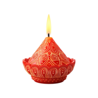 AI generated Diwali candle set isolated on transparent background png