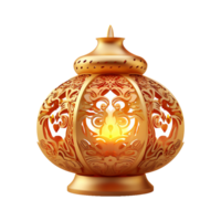 AI generated Traditional Diwali Lantern isolated on transparent background png