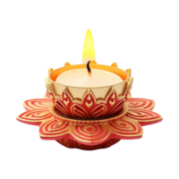 AI generated Diwali candle set isolated on transparent background png