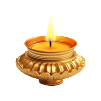 AI generated Diwali candle set isolated on transparent background png