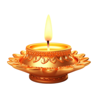 AI generated Diwali candle set isolated on transparent background png