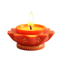 AI generated Diwali candle set isolated on transparent background png