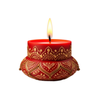 AI generated Diwali candle set isolated on transparent background png