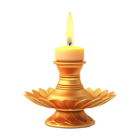 AI generated Diwali candle set isolated on transparent background png