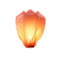 AI generated Chinese sky lantern isolated on transparent background png