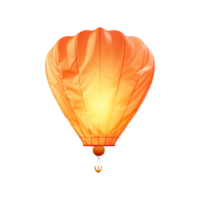 AI generated Chinese sky lantern isolated on transparent background png