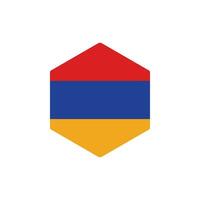 Armenia flag polygon style badge vector illustration