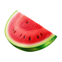 ai gegenereerd watermeloen plak fruit geïsoleerd Aan transparant achtergrond PNG