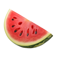 AI generated Watermelon slice fruit isolated on transparent background png