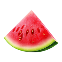 AI generated Watermelon slice fruit isolated on transparent background png