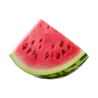 AI generated Watermelon slice fruit isolated on transparent background png