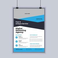 Digital marketing agency modern business flyer design template vector