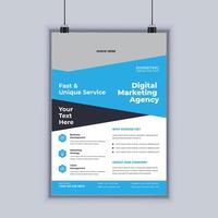 Digital marketing agency modern business flyer design template vector