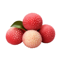 AI generated Lychee isolated on transparent background png