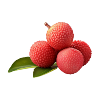 AI generated Lychee isolated on transparent background png