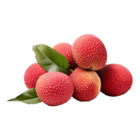AI generated Lychee isolated on transparent background png