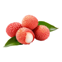 AI generated Lychee isolated on transparent background png