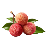 AI generated Lychee isolated on transparent background png
