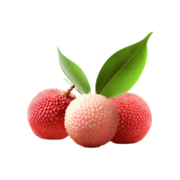 AI generated Lychee isolated on transparent background png