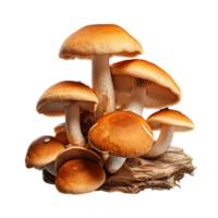 AI generated Champignon mushrooms png isolated on transparent background