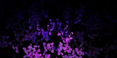 Dark purple vector pattern with abstract shapes.