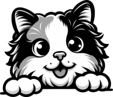 ai généré mignonne noir et blanc furtivement chat png.ce conception utilisation votre posséder impressions et beaucoup autre tâche png