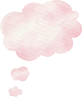 Speech Bubble, Watercolor  pink blank speech bubbles on isolated background png