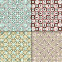 Four geometric seamless patterns. Can be used on textiles, wallpapers, surfaces, venue designs and as a background for cards and invitations vector