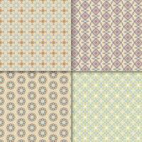 Four seamless color block patterns, background vector