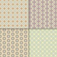 Four seamless color block patterns, background vector