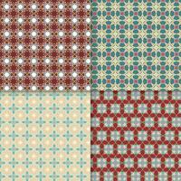 Four seamless color block patterns, background vector