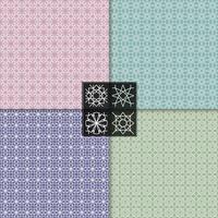 Four seamless line patterns, backgrounds vector