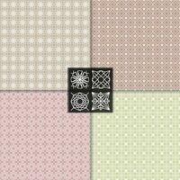 Four seamless line patterns, backgrounds vector