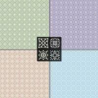 Four seamless line patterns, backgrounds vector
