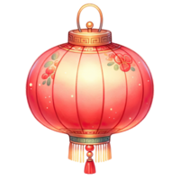 AI generated Red Chinese lantern celebrates the Chinese New Year png
