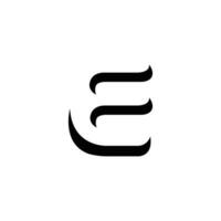 Modern Letter E Logo Design Template - Vector Illustration