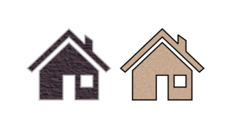 Zuhause Symbol auf Textur Hintergrund braun png