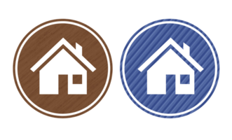 home icon on circle texture background png