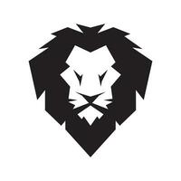 simple lion head logo design vector illustration.