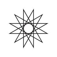 line icon dodecagram design vector isolated on white background.