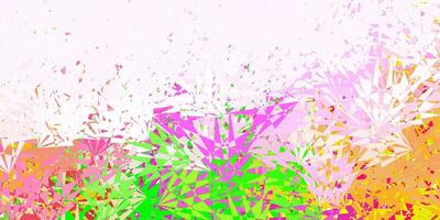 Light pink, green vector texture with random triangles.