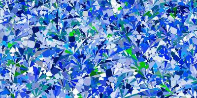 Light Blue, Green vector background with polygonal forms.