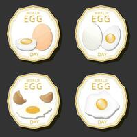 hermosa ilustración en tema de celebrando anual fiesta mundo huevo día vector