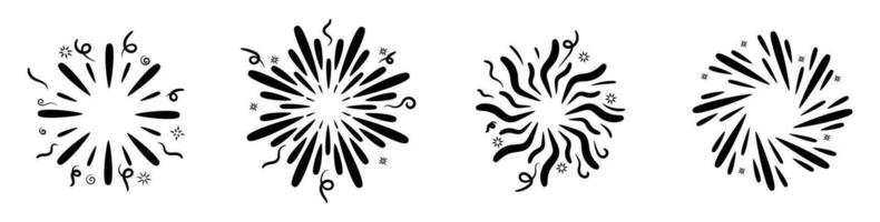 simple firework vector black, sparkling for festival and new year