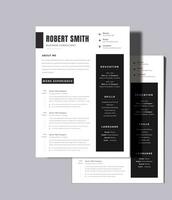 Clean cv template vector